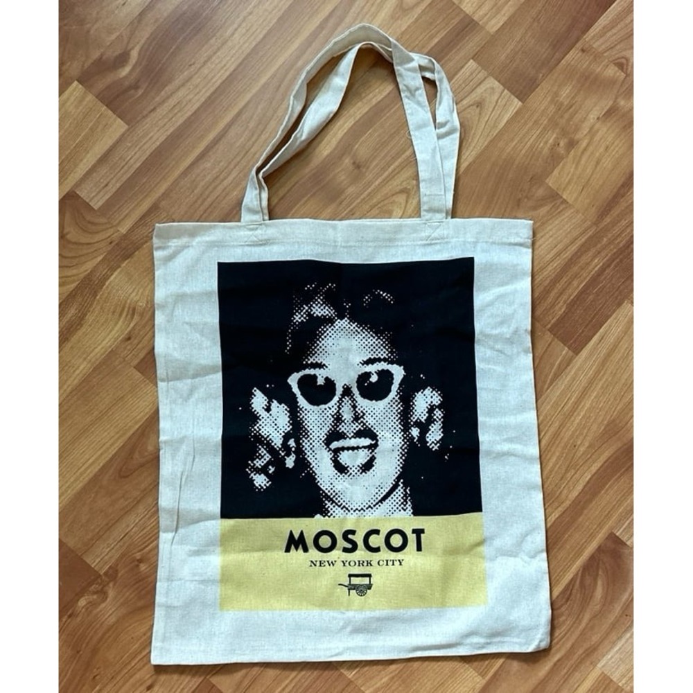 Vintage Moscot Eyewear Tote Bag 14x16 Inches New York Stencil Art Grunya Lemtosh